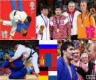 Πόντιουμ τζούντο ανδρών - 100 kg, Tagir Khaibulaev (Ρωσία), Tüvshinbayar Naidan (Μογγολίας) και Dimitri Peters (Γερμανία), Χενκ Grol (Κάτω Χώρες) - London 2012-